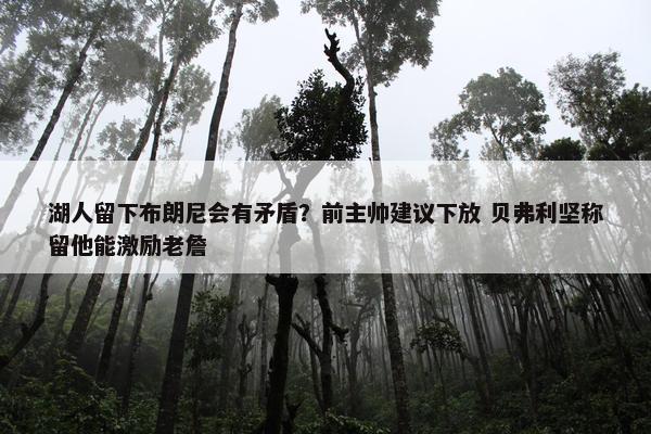 湖人留下布朗尼会有矛盾？前主帅建议下放 贝弗利坚称留他能激励老詹