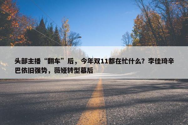 头部主播“翻车”后，今年双11都在忙什么？李佳琦辛巴依旧强势，薇娅转型幕后