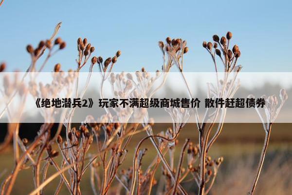 《绝地潜兵2》玩家不满超级商城售价 散件赶超债券