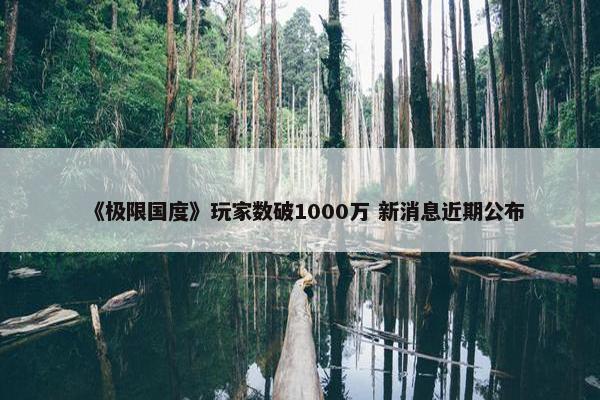 《极限国度》玩家数破1000万 新消息近期公布