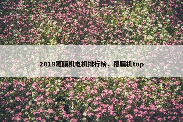 2019覆膜机电机排行榜，覆膜机top