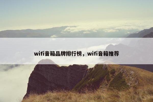 wifi音箱品牌排行榜，wifi音箱推荐