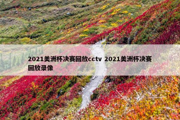 2021美洲杯决赛回放cctv 2021美洲杯决赛回放录像