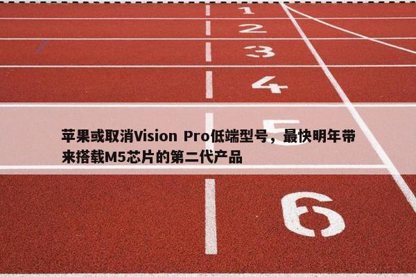 苹果或取消Vision Pro低端型号，最快明年带来搭载M5芯片的第二代产品