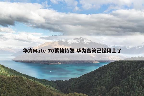 华为Mate 70蓄势待发 华为高管已经用上了