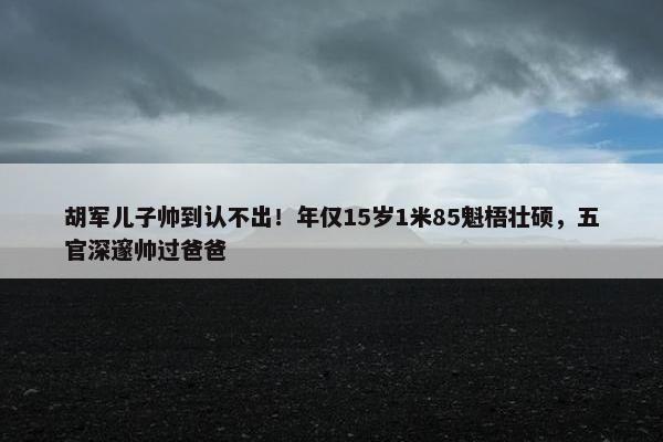 胡军儿子帅到认不出！年仅15岁1米85魁梧壮硕，五官深邃帅过爸爸