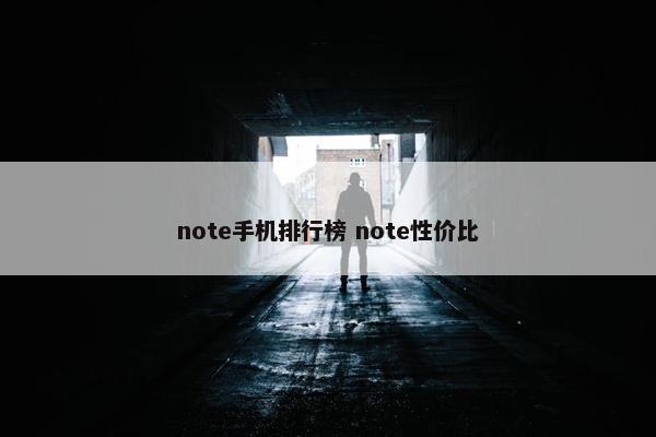 note手机排行榜 note性价比