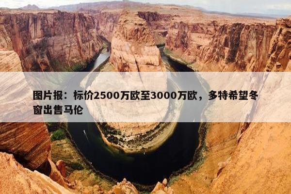 图片报：标价2500万欧至3000万欧，多特希望冬窗出售马伦