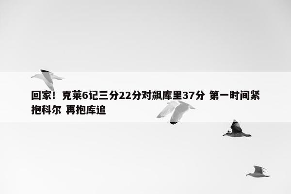 回家！克莱6记三分22分对飙库里37分 第一时间紧抱科尔 再抱库追