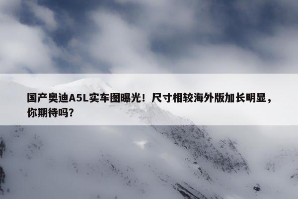 国产奥迪A5L实车图曝光！尺寸相较海外版加长明显，你期待吗？