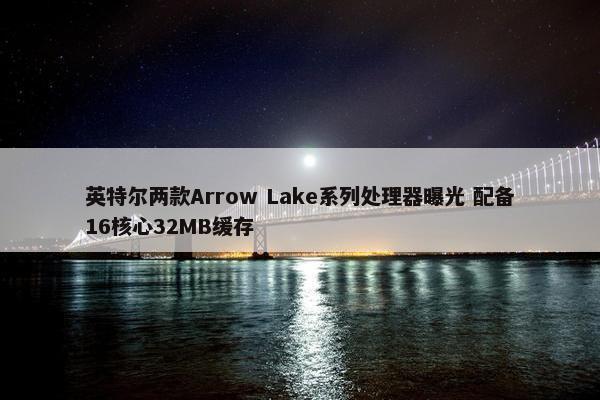 英特尔两款Arrow Lake系列处理器曝光 配备16核心32MB缓存