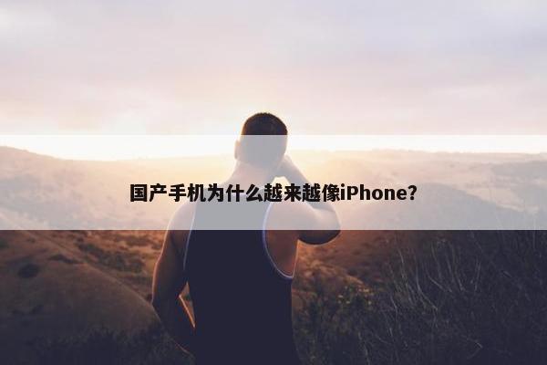 国产手机为什么越来越像iPhone？