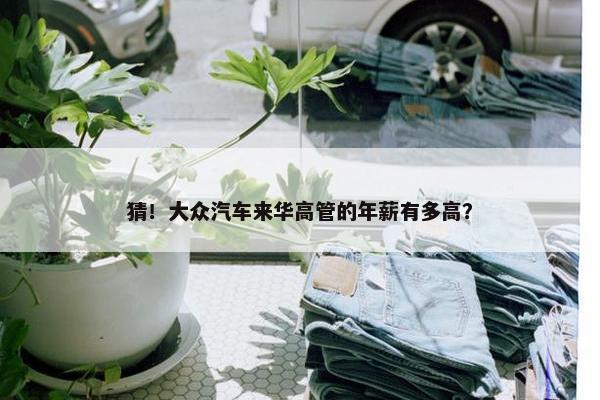 猜！大众汽车来华高管的年薪有多高？