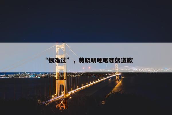 “很难过”，黄晓明哽咽鞠躬道歉