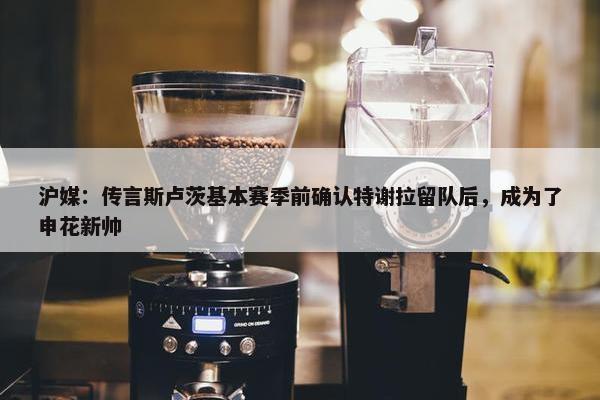 沪媒：传言斯卢茨基本赛季前确认特谢拉留队后，成为了申花新帅