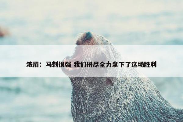 浓眉：马刺很强 我们拼尽全力拿下了这场胜利