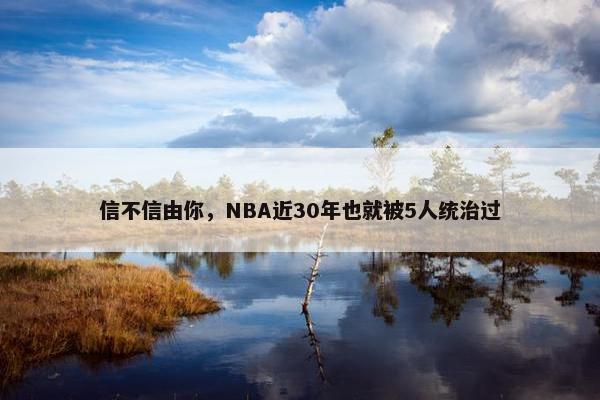 信不信由你，NBA近30年也就被5人统治过