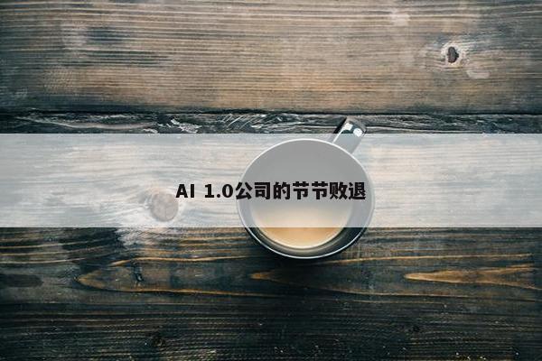 AI 1.0公司的节节败退