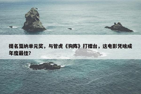 提名戛纳单元奖，与管虎《狗阵》打擂台，这电影凭啥成年度最佳？