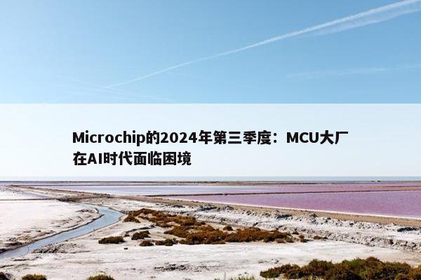 Microchip的2024年第三季度：MCU大厂在AI时代面临困境