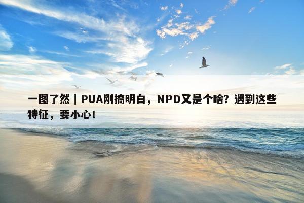 一图了然｜PUA刚搞明白，NPD又是个啥？遇到这些特征，要小心！