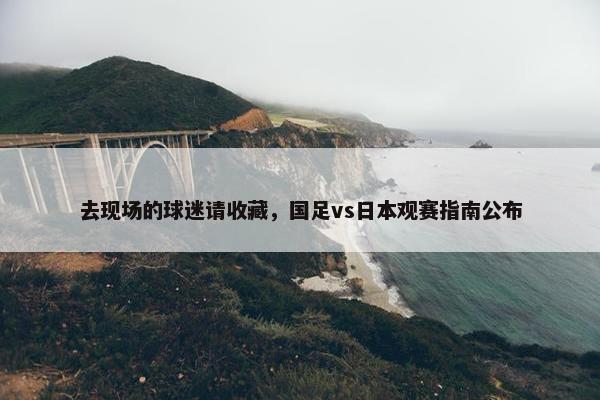 去现场的球迷请收藏，国足vs日本观赛指南公布