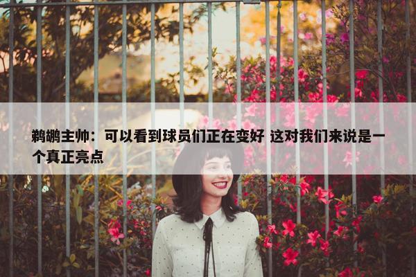 鹈鹕主帅：可以看到球员们正在变好 这对我们来说是一个真正亮点