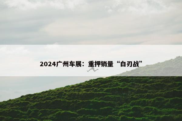 2024广州车展：重押销量“白刃战”