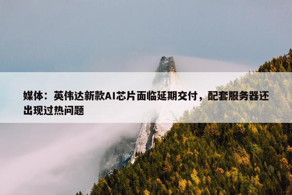 媒体：英伟达新款AI芯片面临延期交付，配套服务器还出现过热问题