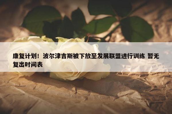 康复计划！波尔津吉斯被下放至发展联盟进行训练 暂无复出时间表