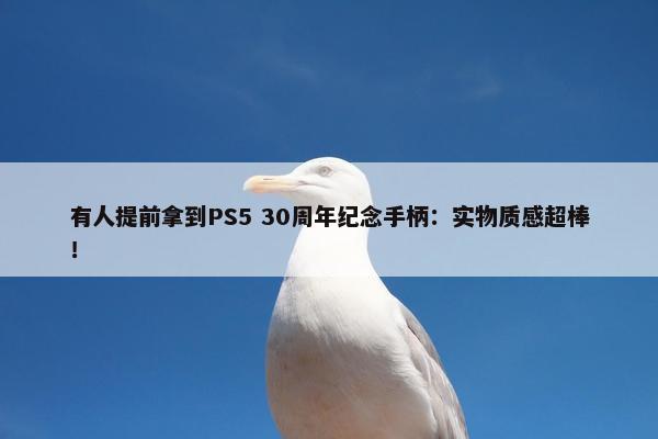 有人提前拿到PS5 30周年纪念手柄：实物质感超棒！