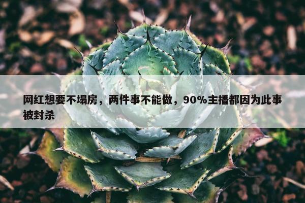 网红想要不塌房，两件事不能做，90%主播都因为此事被封杀