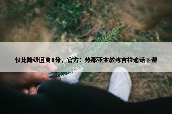 仅比降级区高1分，官方：热那亚主教练吉拉迪诺下课