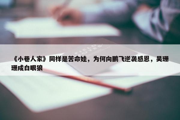 《小巷人家》同样是苦命娃，为何向鹏飞逆袭感恩，吴珊珊成白眼狼