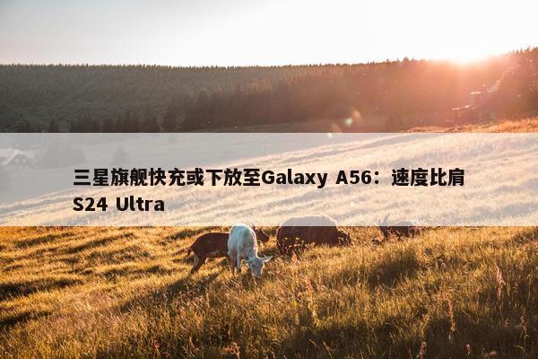 三星旗舰快充或下放至Galaxy A56：速度比肩S24 Ultra