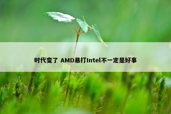 时代变了 AMD暴打Intel不一定是好事