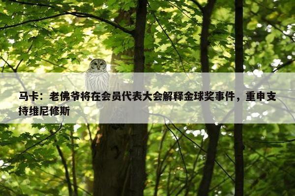 马卡：老佛爷将在会员代表大会解释金球奖事件，重申支持维尼修斯