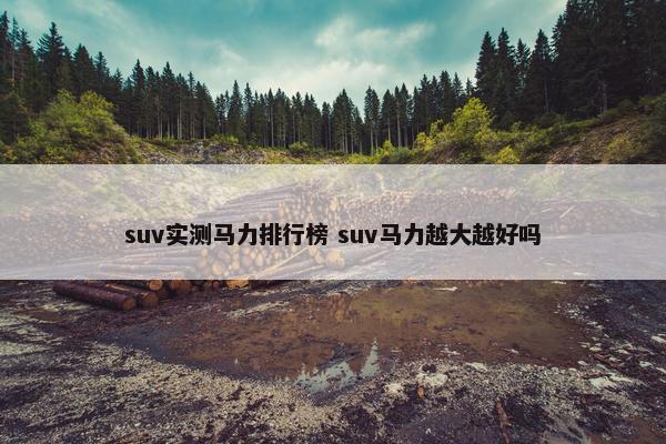 suv实测马力排行榜 suv马力越大越好吗