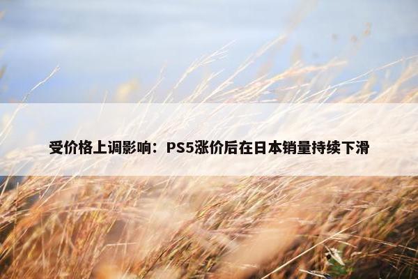 受价格上调影响：PS5涨价后在日本销量持续下滑