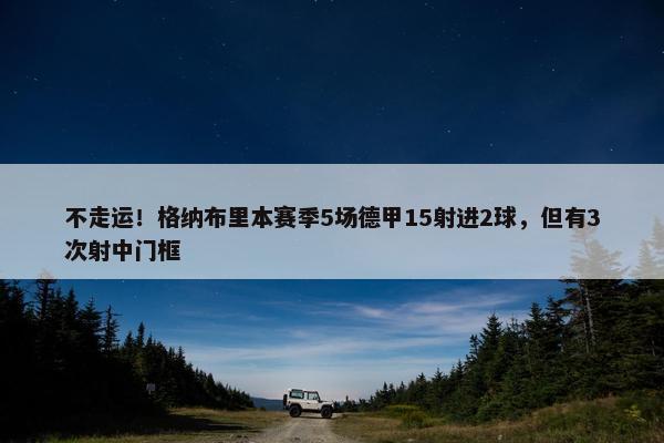 不走运！格纳布里本赛季5场德甲15射进2球，但有3次射中门框