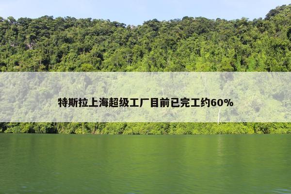 特斯拉上海超级工厂目前已完工约60%