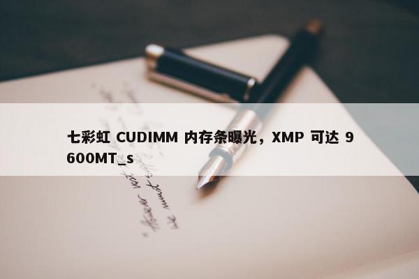 七彩虹 CUDIMM 内存条曝光，XMP 可达 9600MT_s