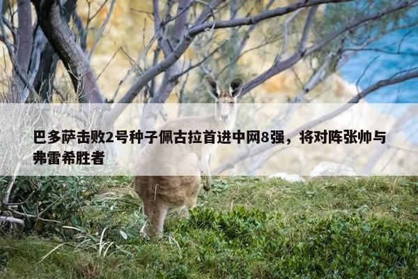 巴多萨击败2号种子佩古拉首进中网8强，将对阵张帅与弗雷希胜者