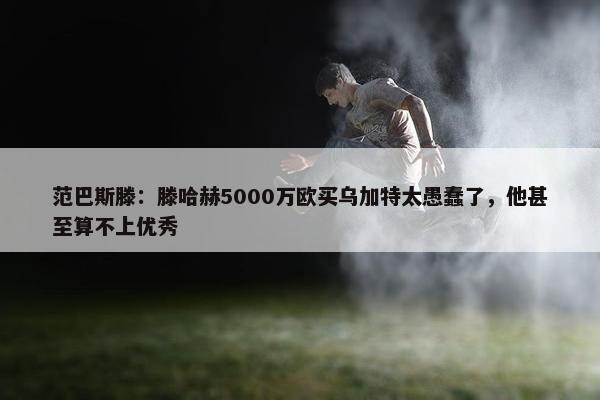 范巴斯滕：滕哈赫5000万欧买乌加特太愚蠢了，他甚至算不上优秀