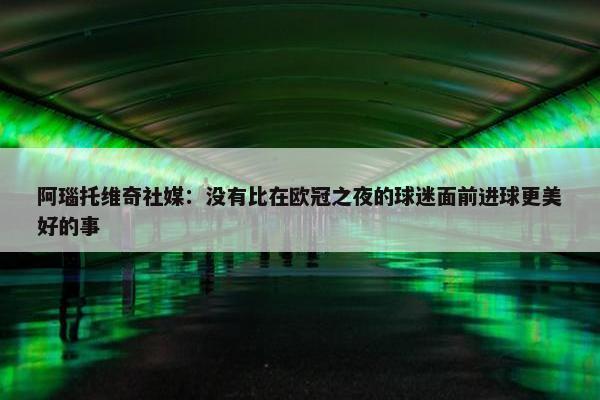 阿瑙托维奇社媒：没有比在欧冠之夜的球迷面前进球更美好的事