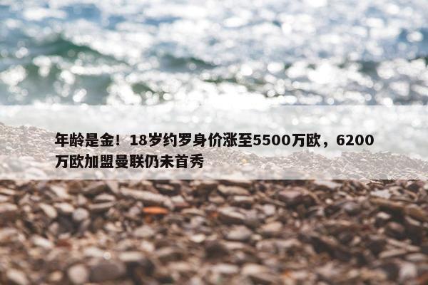 年龄是金！18岁约罗身价涨至5500万欧，6200万欧加盟曼联仍未首秀