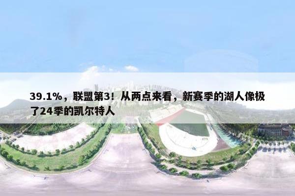 39.1%，联盟第3！从两点来看，新赛季的湖人像极了24季的凯尔特人