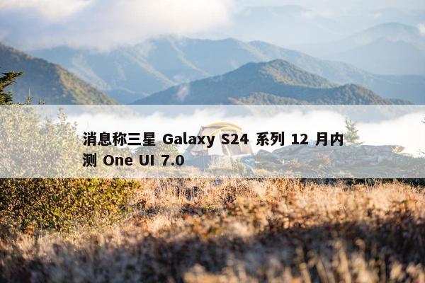 消息称三星 Galaxy S24 系列 12 月内测 One UI 7.0