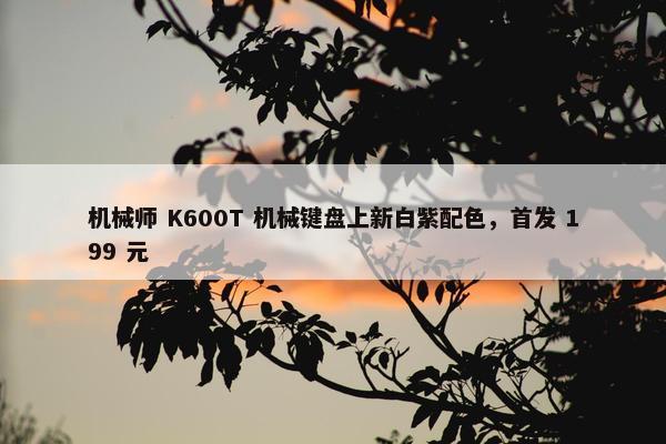 机械师 K600T 机械键盘上新白紫配色，首发 199 元