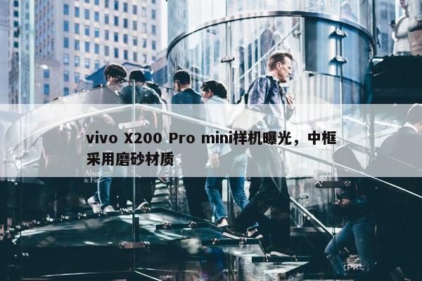 vivo X200 Pro mini样机曝光，中框采用磨砂材质